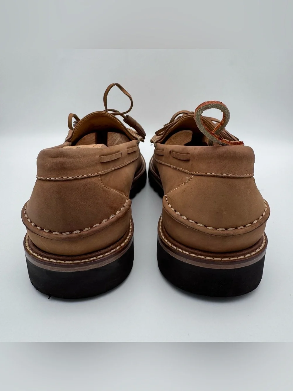 Orvis Brown Leather Kiltie Tassel Loafers Men Size 10 Slip On Dress Shoes EUC